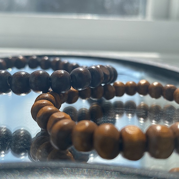 2 Brown beaded bracelets - Picture 5 of 8